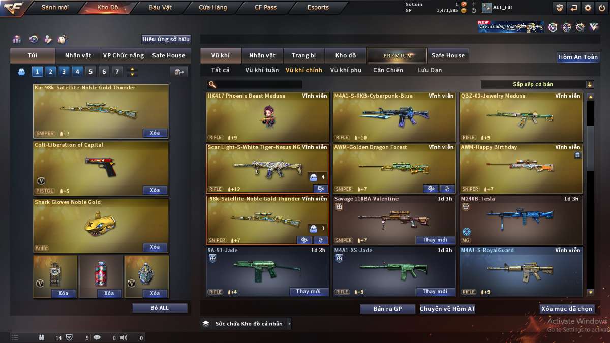 shop acc cf uy tin gia re